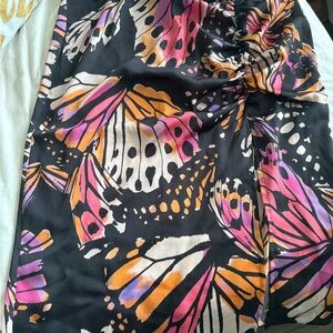 George Black and Orange Butterfly Skirt